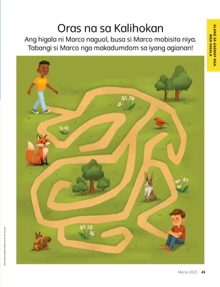 Pahina sa kalihokan sa makalibog nga dalan [maze activity]