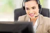 woman on phone headset