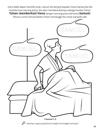 Hannah and Samuel coloring page