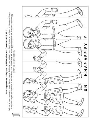 activity page: I am happy when I obey God