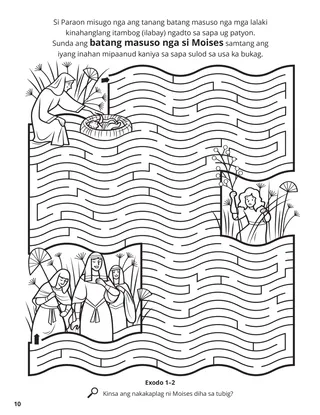 Baby Moses coloring page