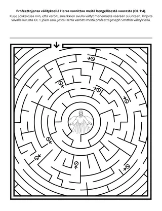toimintasivu: profeetta varoittaa meitä hengellisestä vaarasta