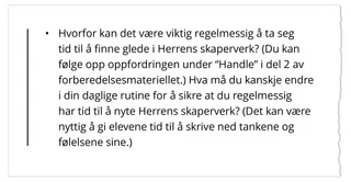 utklipp av spørsmål fra leksjon 4