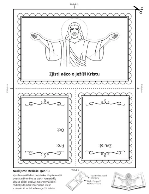stránka s činnostmi: Učím se o Ježíši Kristu