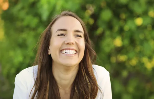 young woman smiling