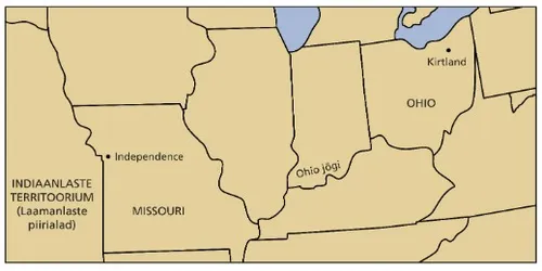 kaart Independence’ist Kirtlandisse