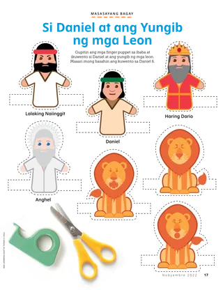 cut-out finger puppets