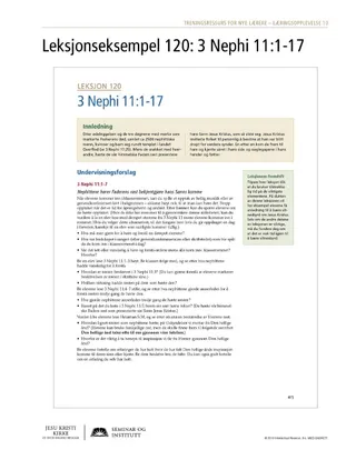 utdelingsark, leksjonseksempel