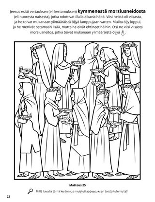 The Ten Virgins coloring page