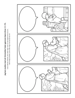 aktivitetsside: Jeg kan snakke med min himmelske Fader gjennom bønn