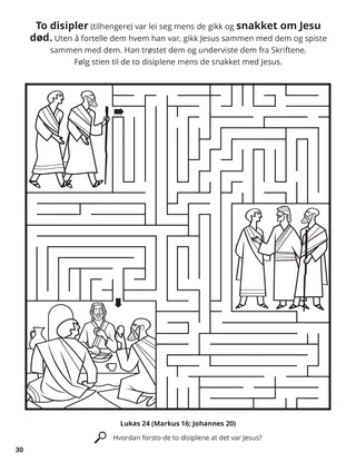 Two Disciples on the Road to Emmarus coloring page