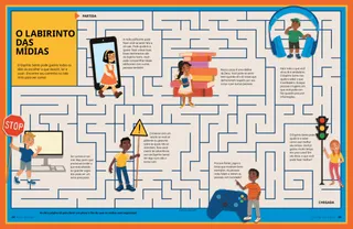 Um labirinto com dicas sobre como usar as mídias