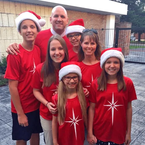 family at Christmastime