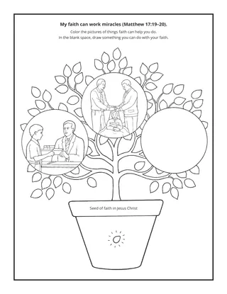 activity page: our faith can work miracles