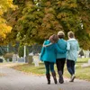 three women walking together