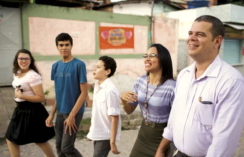 family walking together