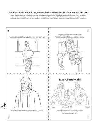 Seite mit der Aktivität: Das Abendmahl