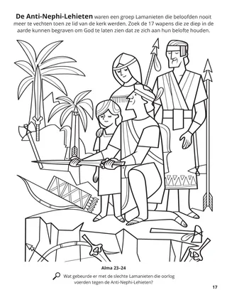 The Anti-Nephi-Lehies Buried Their Weapons coloring page