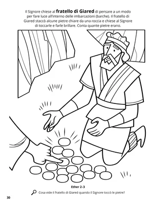 The Brother of Jared Sees the Finger of the Lord coloring page