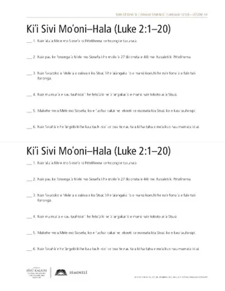 handout, true-false quiz