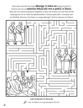 Two Disciples on the Road to Emmarus coloring page