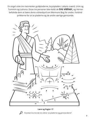 The Three Witnesses of the Book of Mormon coloring page