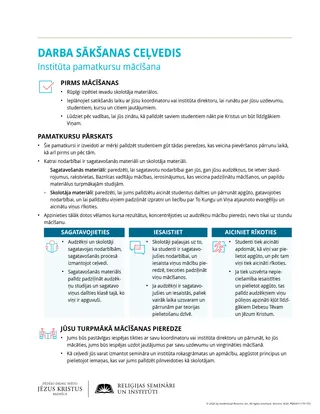 handout, DARBA SĀKŠANAS CEĻVEDIS