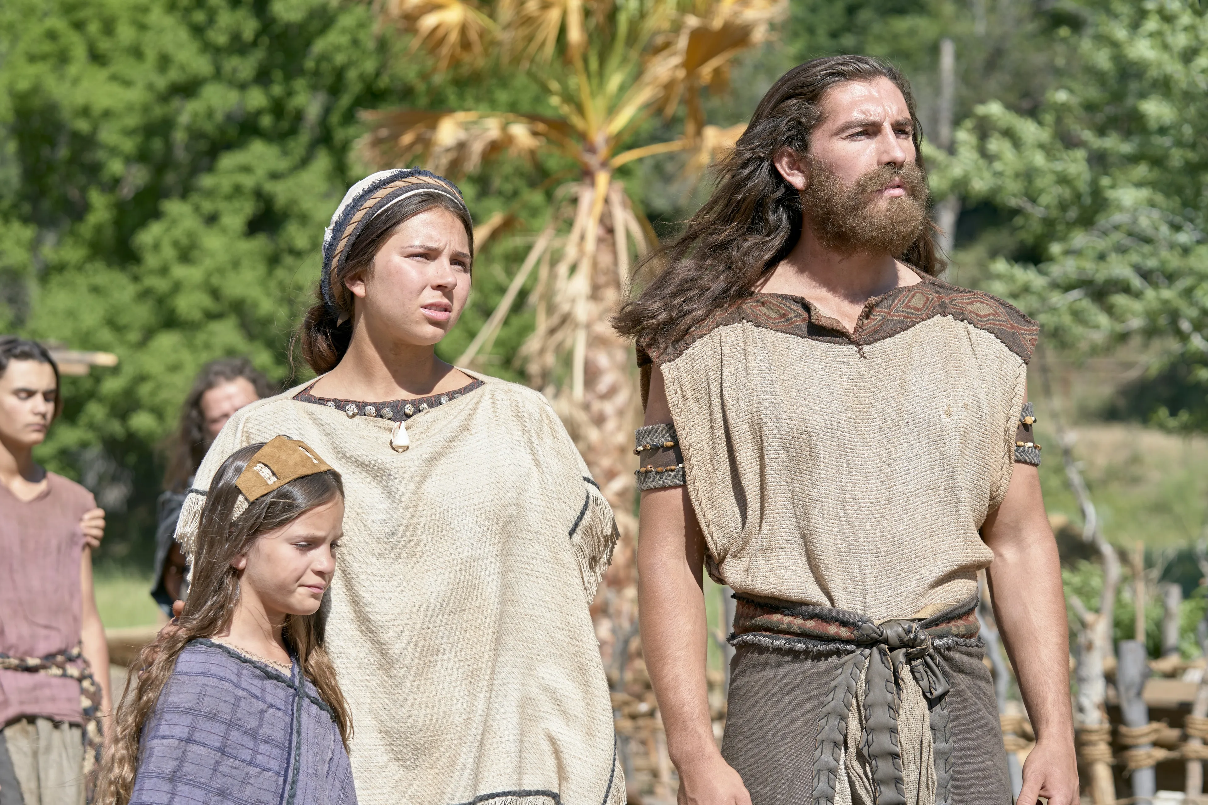 Nephi and his wife listen to Lehi.