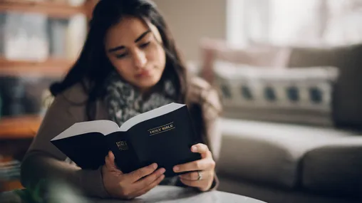 girl reading scriptures