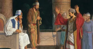 Korihor Confronts Alma, by Robert T. Barrett