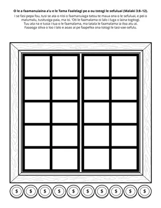 itulau o gaoioiga: O le a faamanuiaina a’u e le Tama Faalelagi pe a ou totogiina le sefuluai