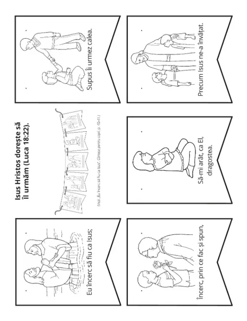 Pagină cu activități: Eu încerc să fiu ca Isus