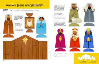 cut-out images of the Nativity scene