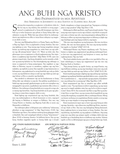 The Living Christ document