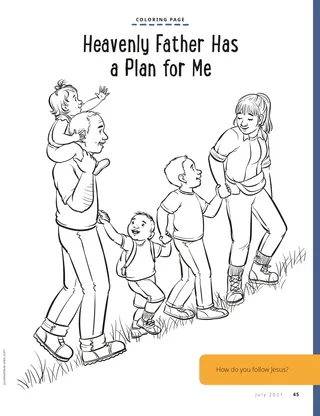 family hiking up hill together