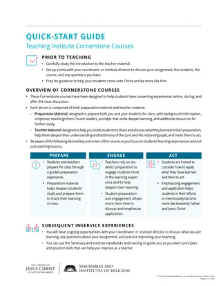 handout, Quick-start Guide