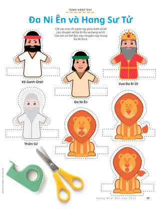 cut-out finger puppets