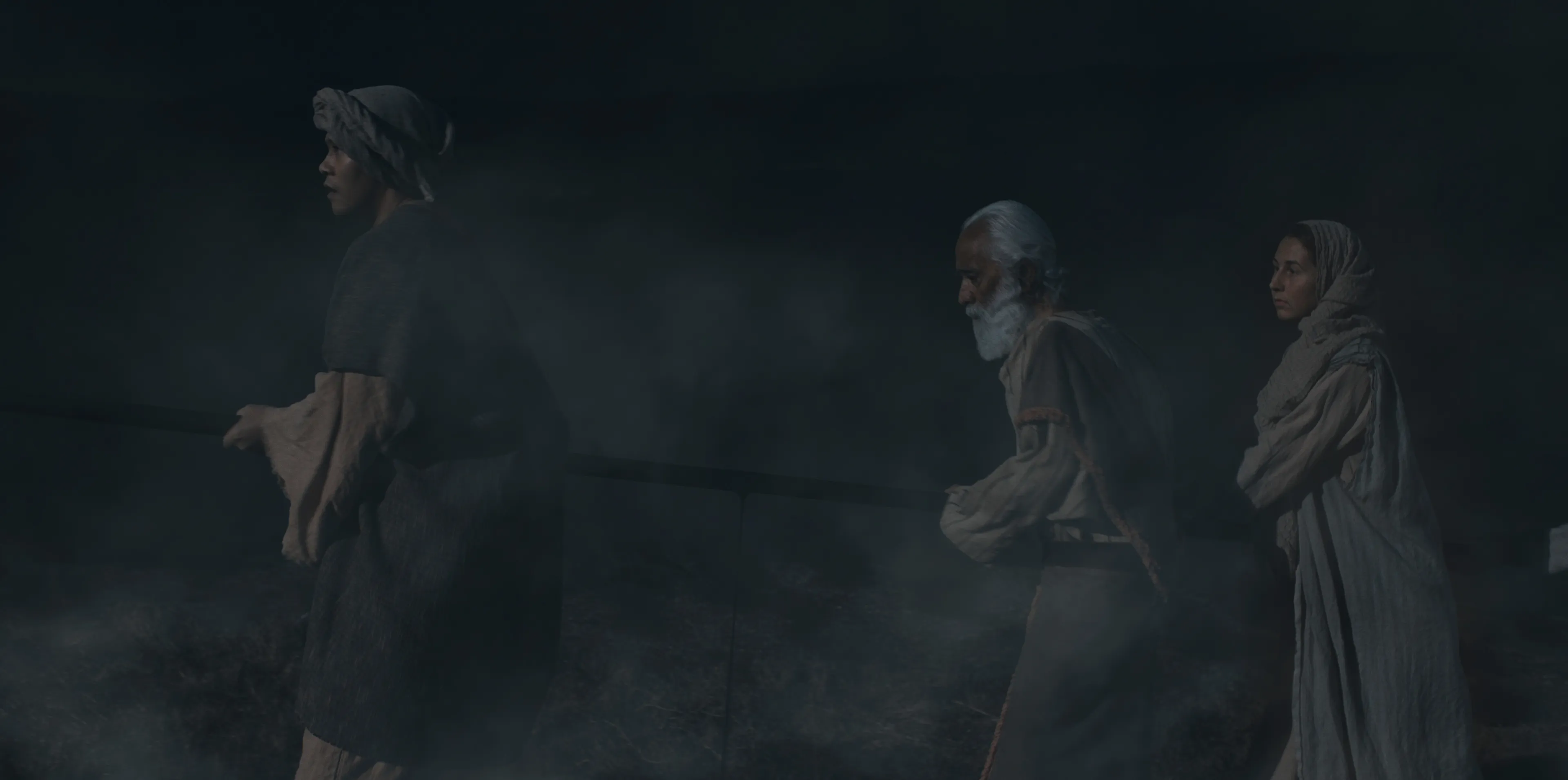 Lehi and his family travel in the wilderness.