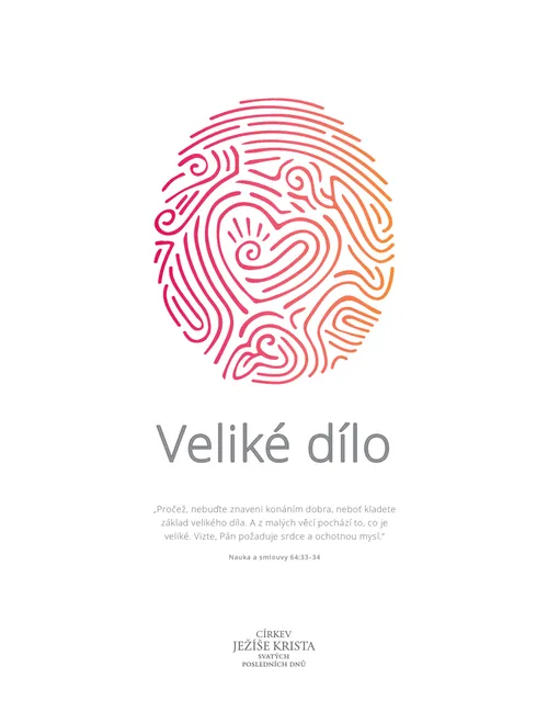 Veliké dílo – plakát k tématu pro mládež na rok 2021