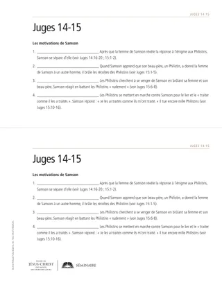 document, Les motivations de Samson