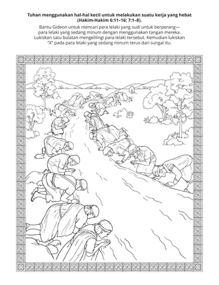 Halaman aktiviti Sekolah Primer: Tuhan dapat menggunakan hal-hal kecil untuk melakukan pekerjaan yang besar