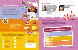 Page PDF with illustration of girl making jambalaya