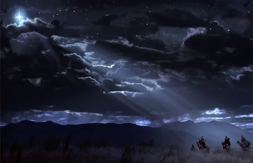 Wise Men traveling to visit the Christ child