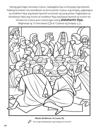The Last Supper coloring page