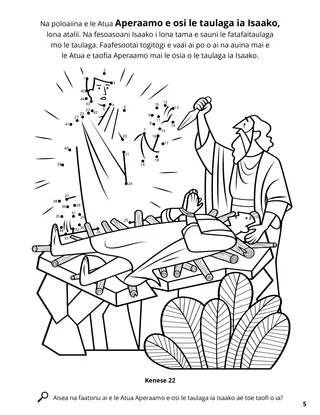 Abraham and Isaac coloring page