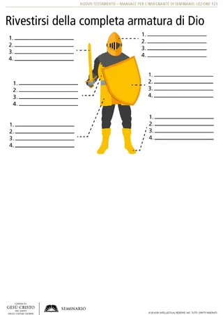 prestampato, armatura di Dio