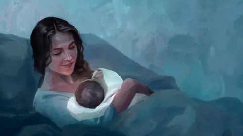 Mary holding the infant Jesus