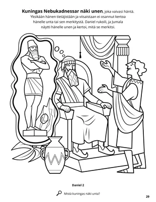 Daniel and the King’s Dream coloring page