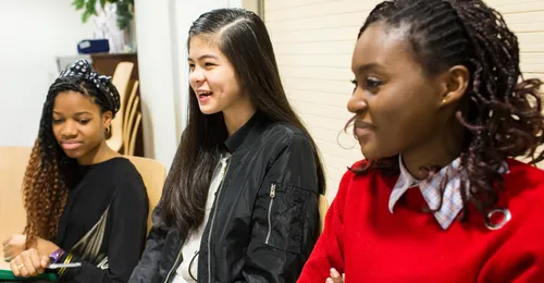 young women at church
