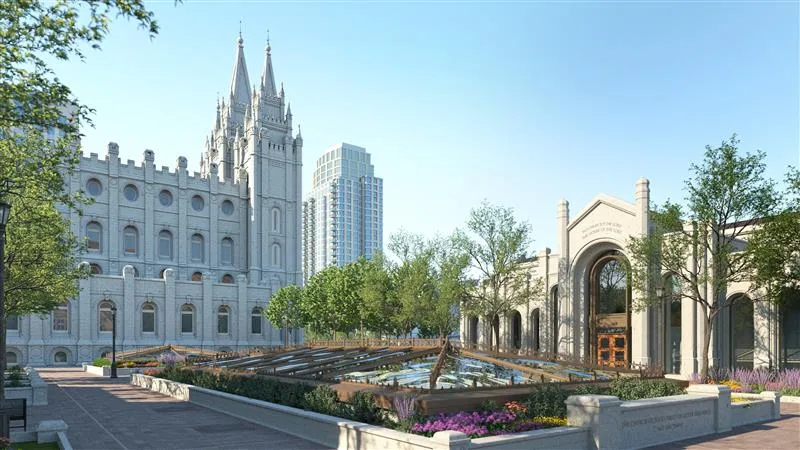 Rendering of the North Gate for the Salt Lake Temple.